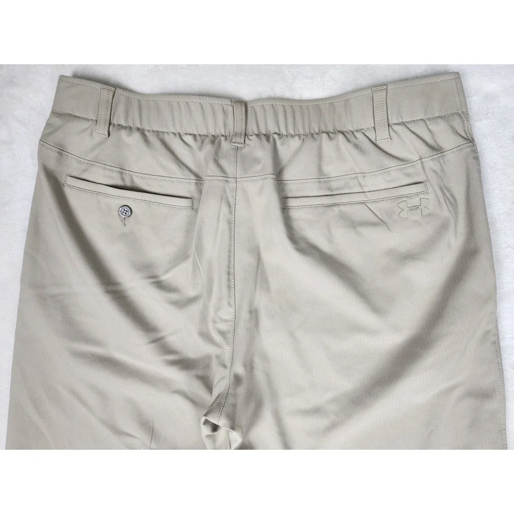 Under Armour Showdown Golf Pants Men's 38 x 32 Beige Performance Stretch Elastic - Picture 8 of 14